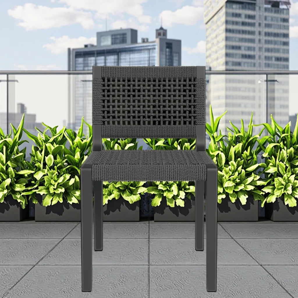 Outdoor Dining Chair Rope Weaving Modern Alfresco Outdoor Living Australia