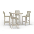 Teak Outdoor Bar Stool Set Modern Sculptural Alfresco Outdoor Living Australia