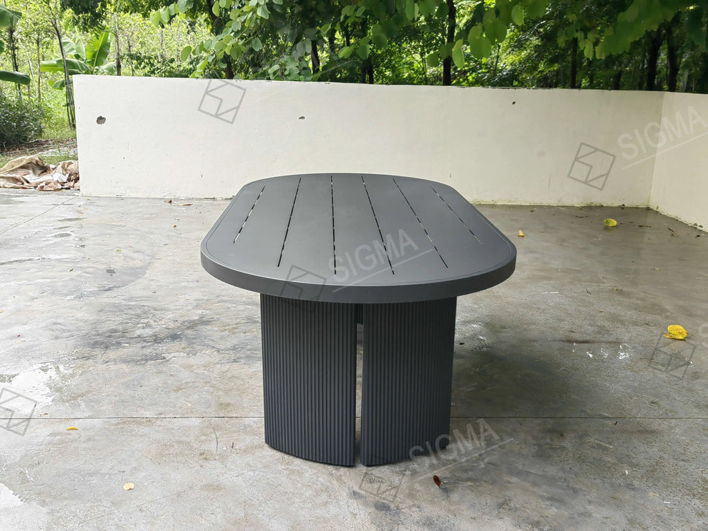 Designer Outdoor Dining Table Oval Contemporary Alfresco Outdoor Living Australia