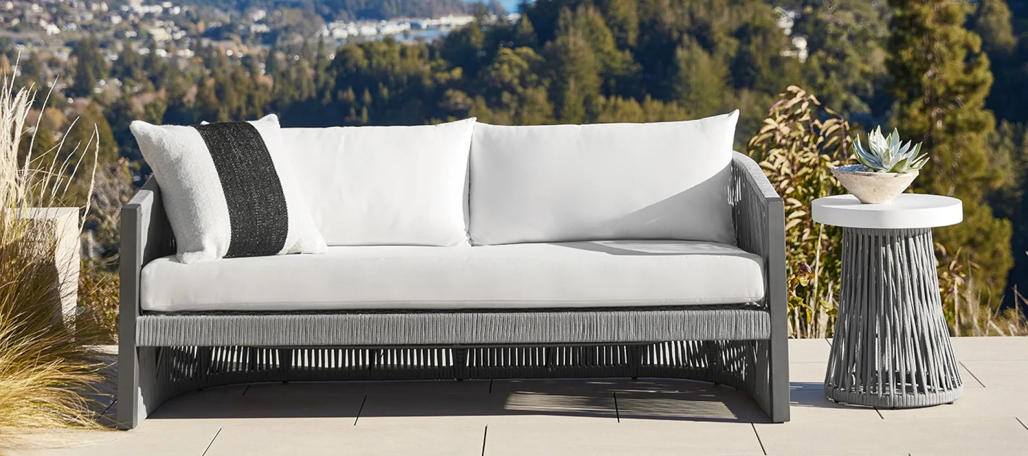 Rope Aluminum Outdoor Sofa Set Modern Alfresco Outdoor Living Australia