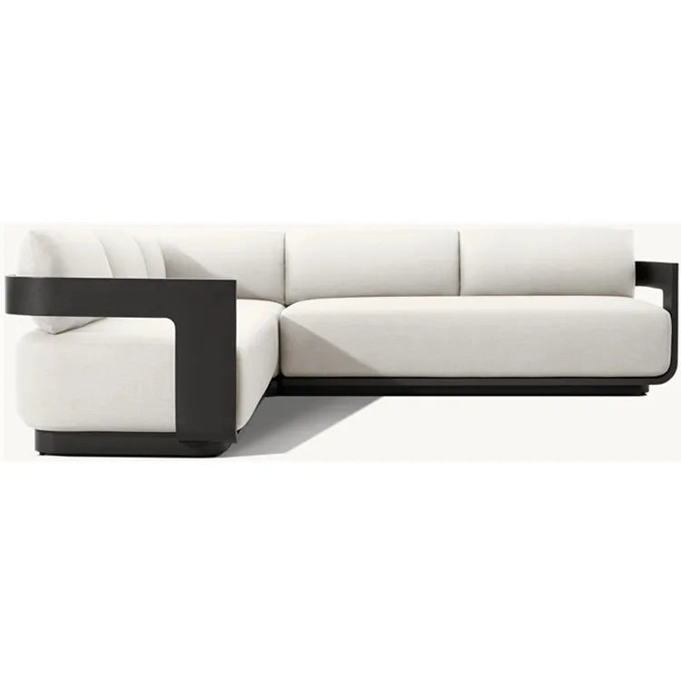 Custom Outdoor Sectional Sofa L-Shape Architectural Aluminum Alfresco Outdoor Living Australia