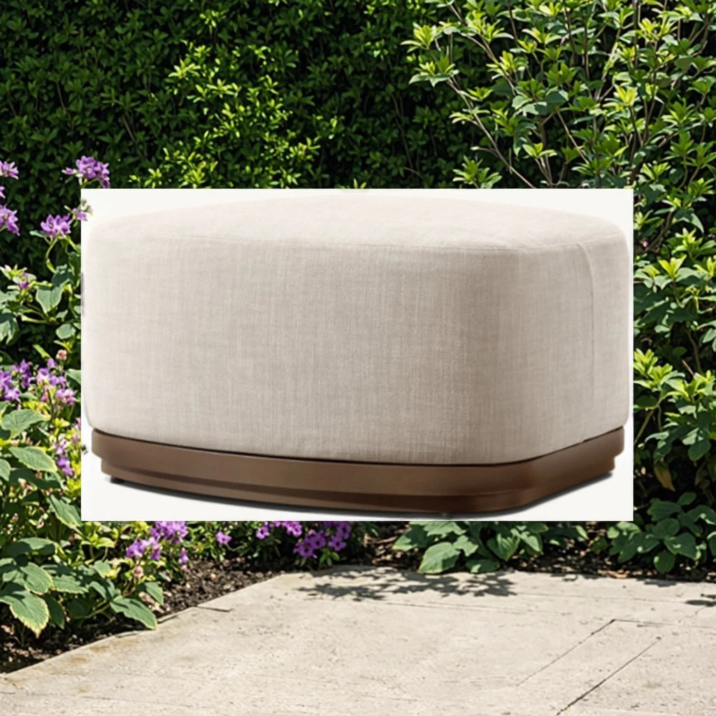 Modern Outdoor Ottoman Footstool Minimalist Alfresco Outdoor Living Australia