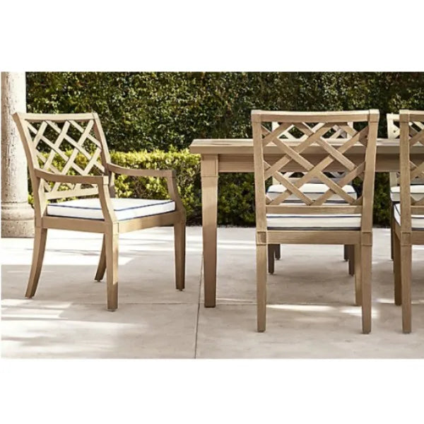Teak 6-Seat Dining Set Traditional Style Alfresco Outdoor Living Australia