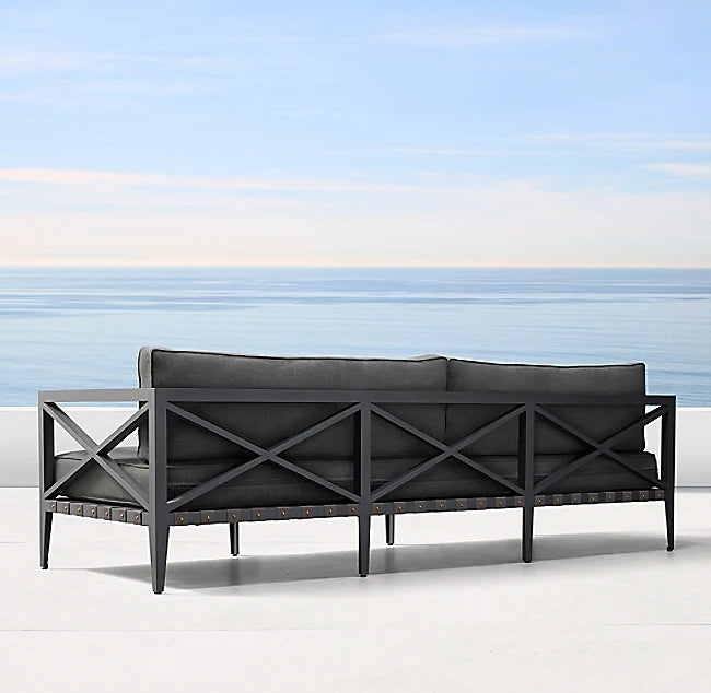 Custom Outdoor Furniture 4-Piece Aluminium Sofa Set Contemporary Alfresco Outdoor Living Australia