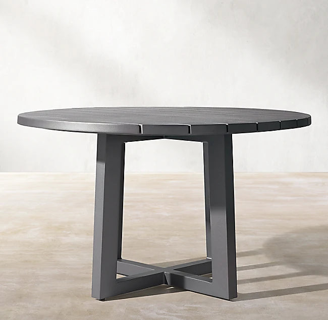 Custom Aluminum Round Dining Table Modern Alfresco Outdoor Living Australia
