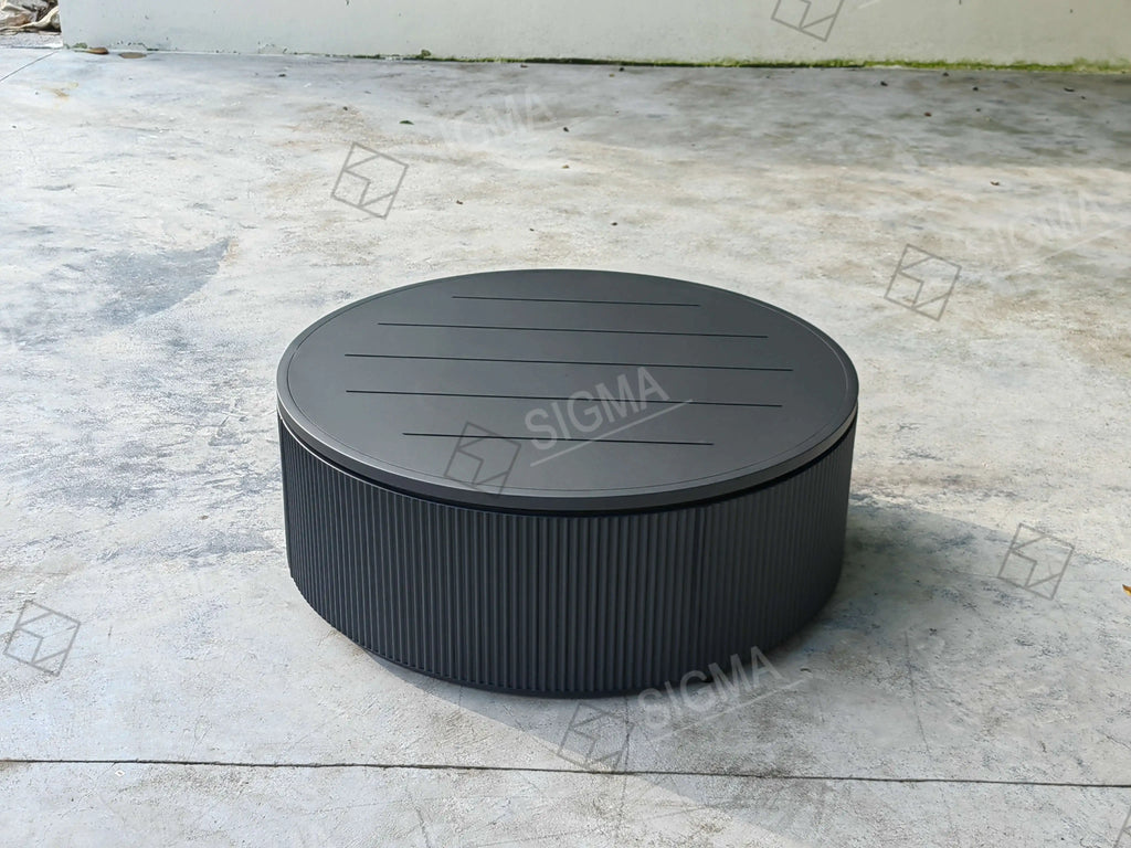 Outdoor Coffee Table Aluminum Fluted Design Alfresco Outdoor Living Australia