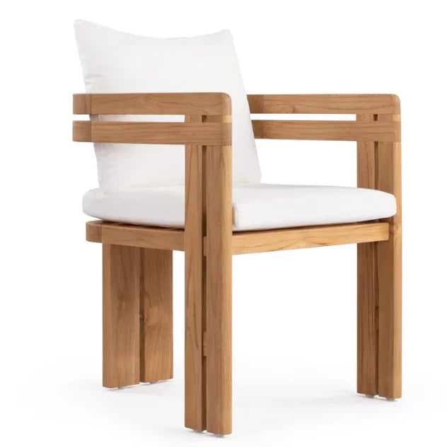 Teak Dining Chair Curved Backrest Alfresco Outdoor Living Australia