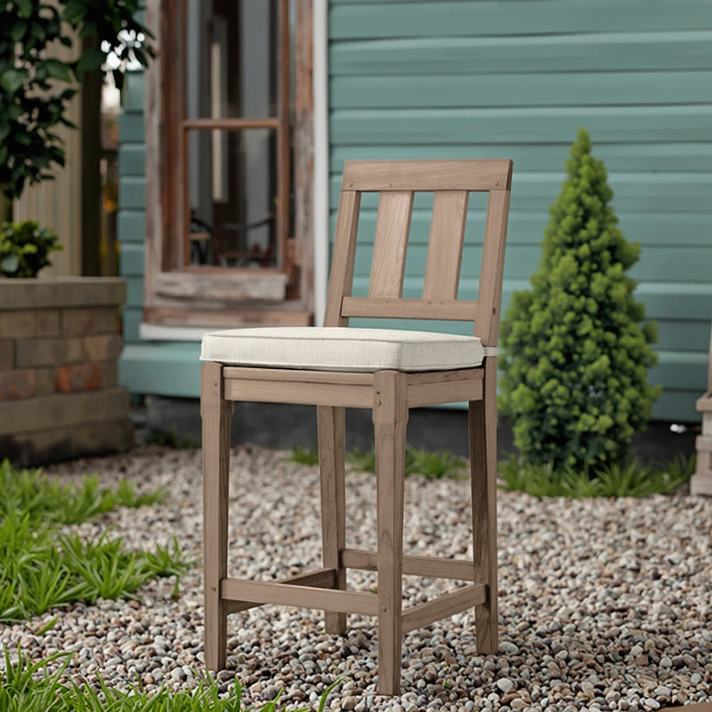 Teak High Seat Bar Stool Traditional Alfresco Outdoor Living Australia