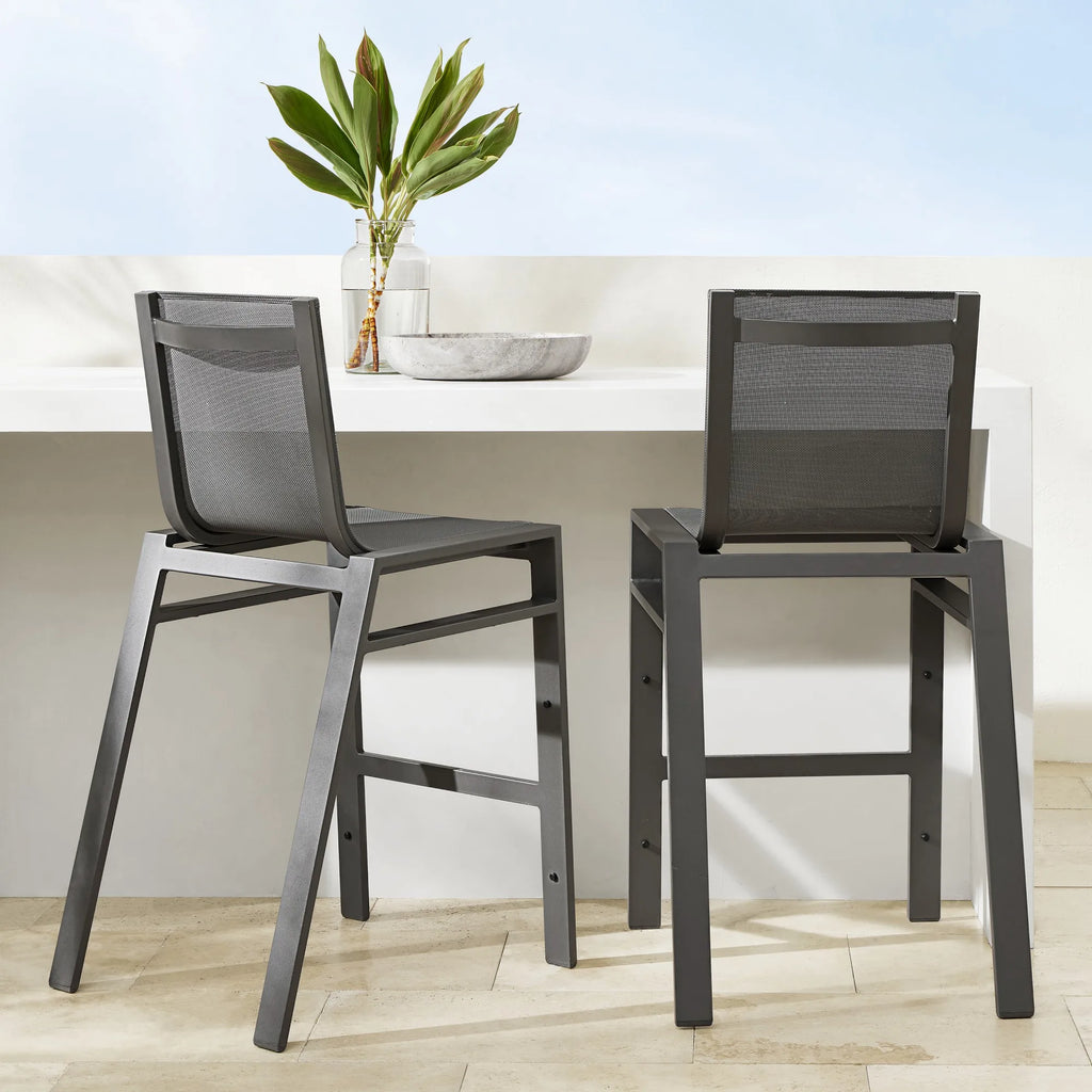 Traditional Aluminum Bar Stool Designer Outdoor Furniture Alfresco Outdoor Living