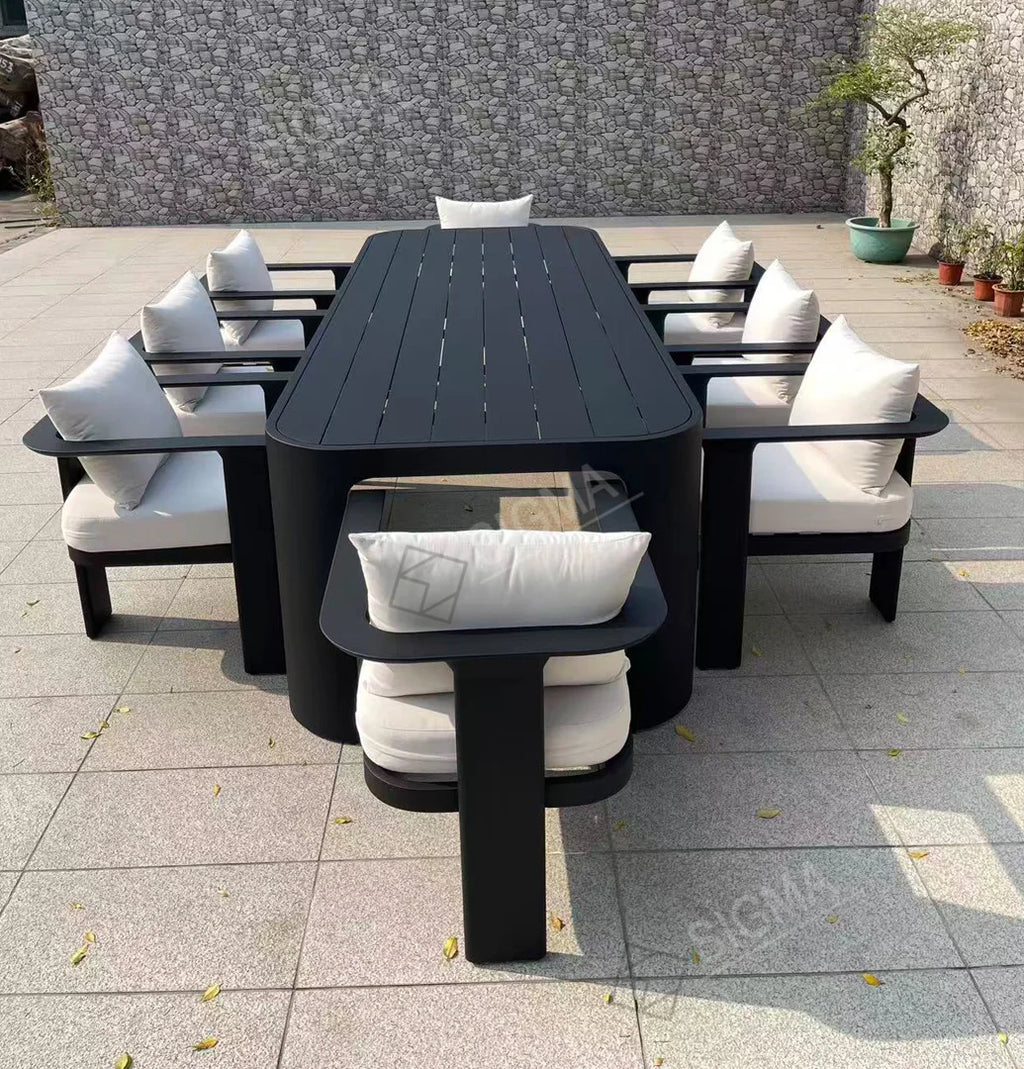Custom 8 Seater Dining Set Modern Alfresco Outdoor Living Australia