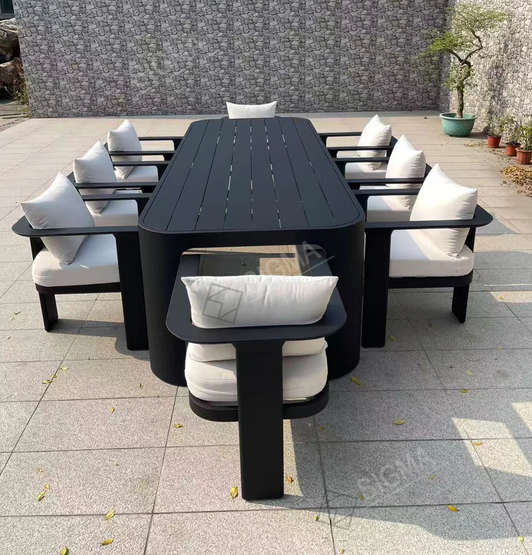Custom 8 Seater Dining Set Modern Alfresco Outdoor Living Australia