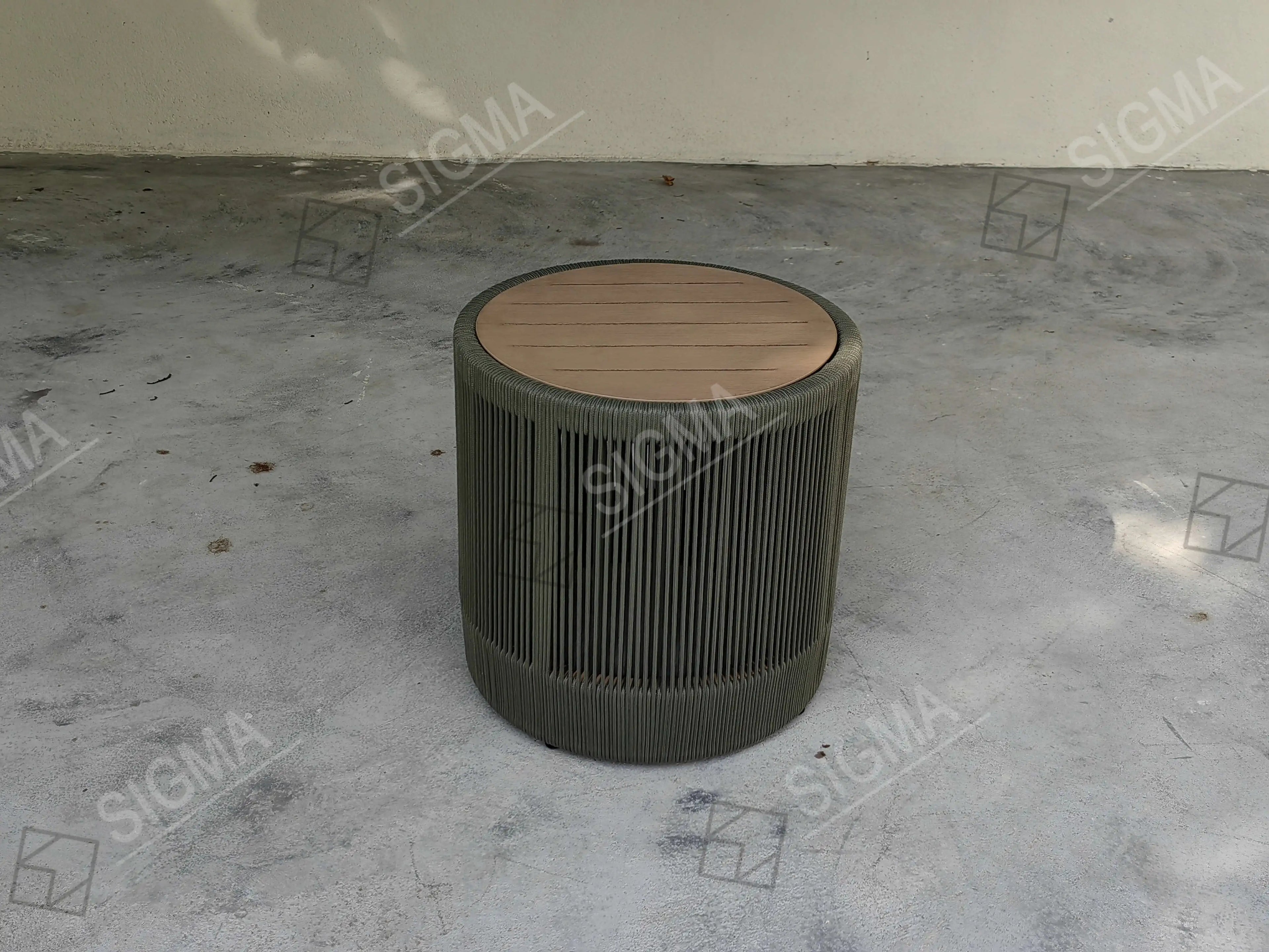 Custom Aluminium Woven Rope Side Table Alfresco Outdoor Living Australia