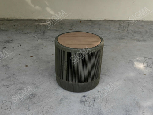 Custom Aluminium Woven Rope Side Table Alfresco Outdoor Living Australia