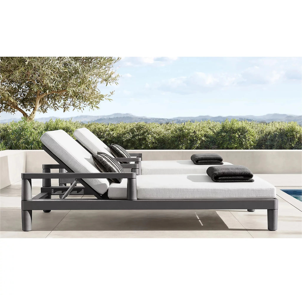 Designer Aluminium Sun Lounger Sculptural Alfresco Outdoor Living Australia