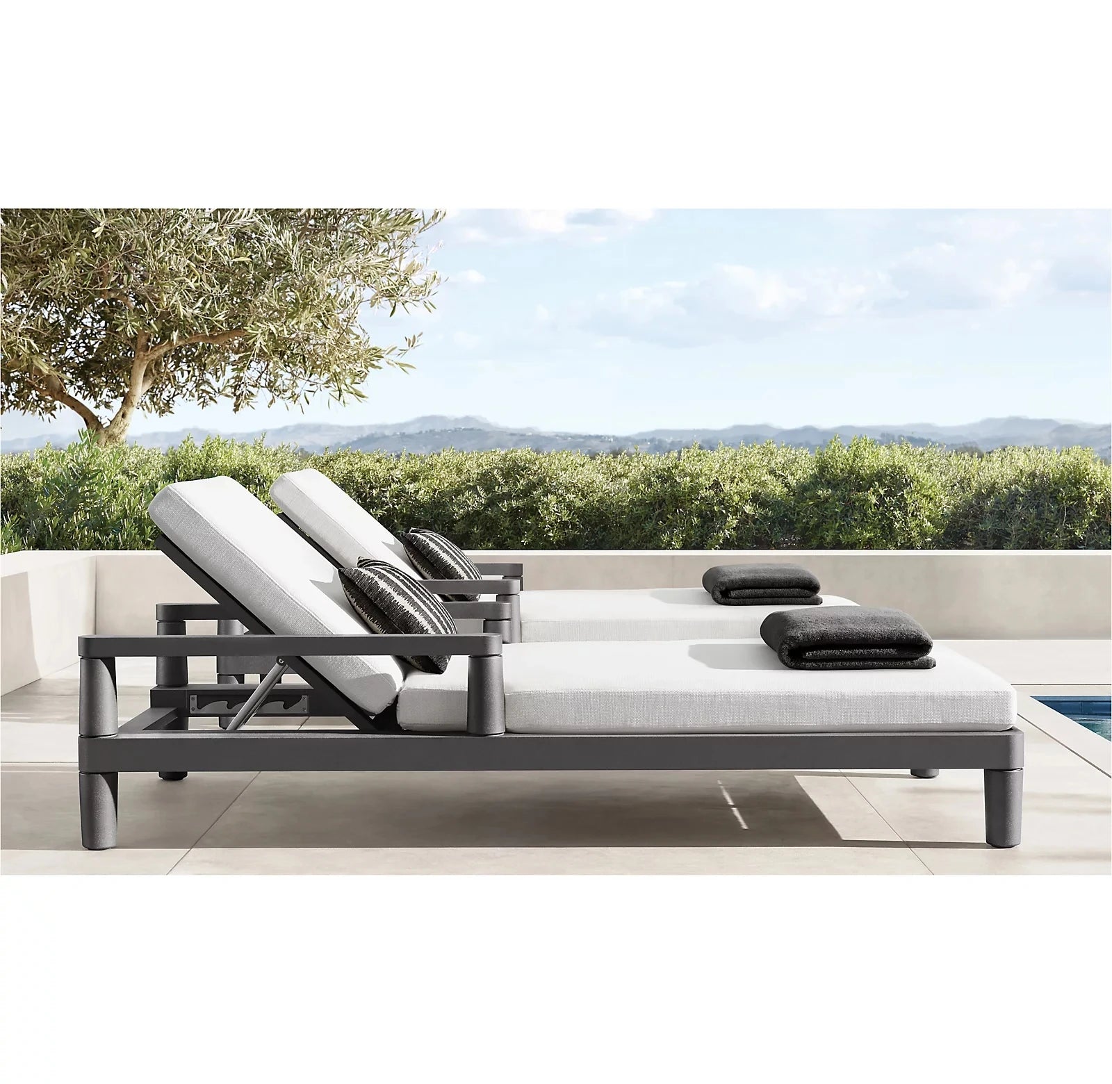 Designer Aluminium Sun Lounger Sculptural Alfresco Outdoor Living Australia