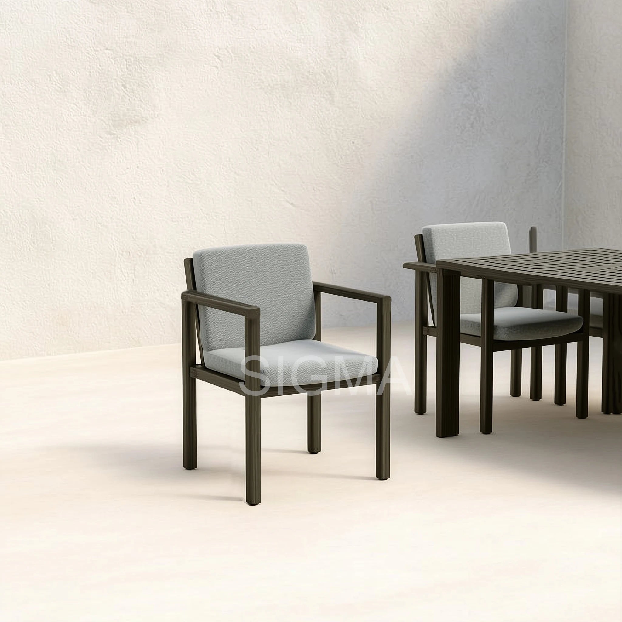 Custom Aluminum Dining Set Contemporary Alfresco Outdoor Living Australia
