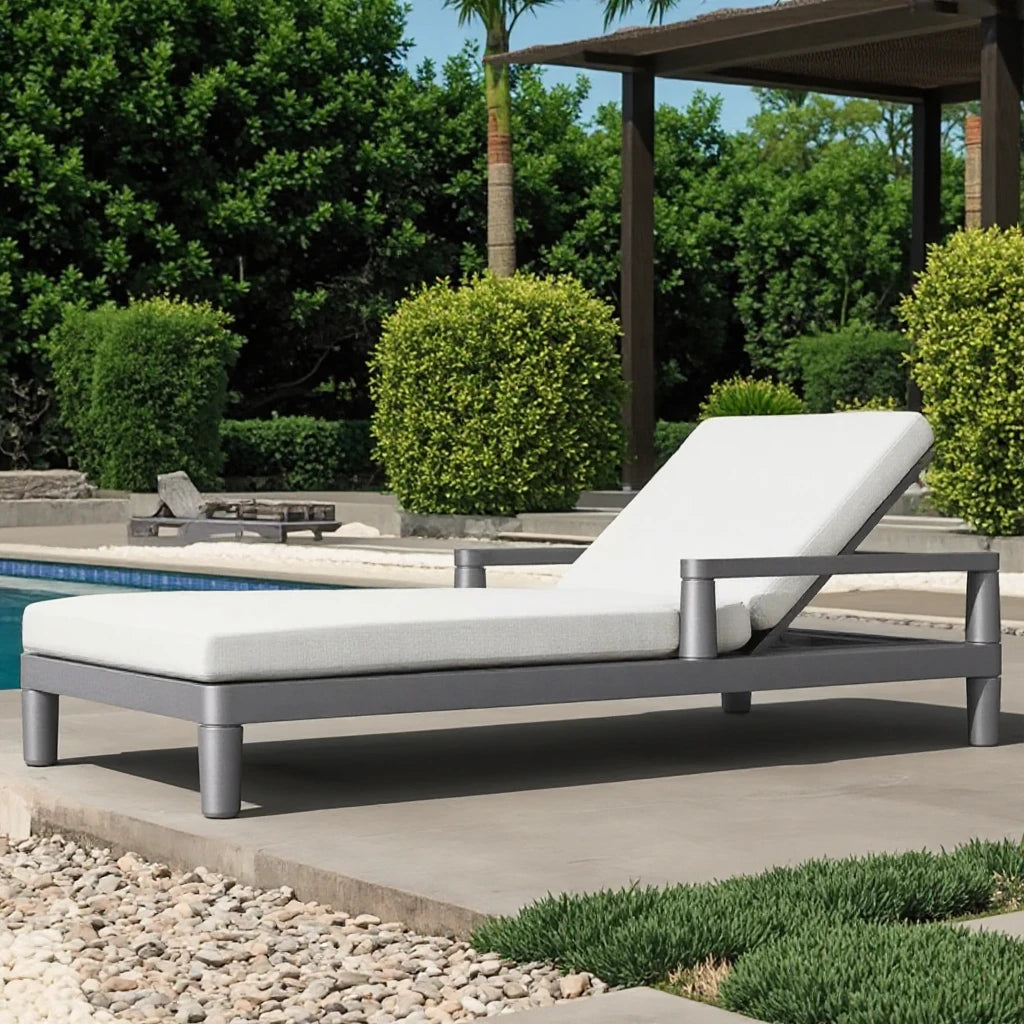 Designer Aluminium Sun Lounger Sculptural Alfresco Outdoor Living Australia