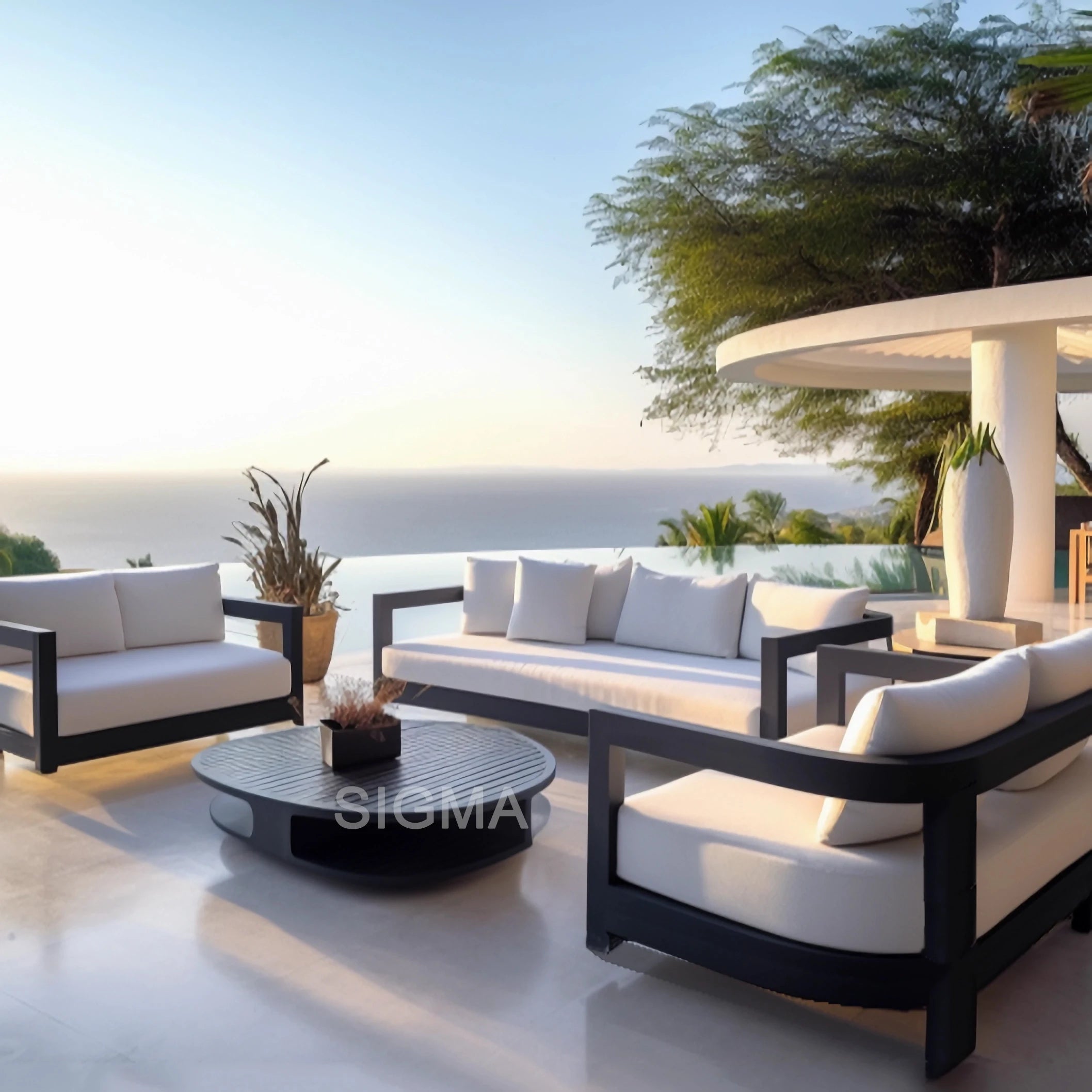 Custom Outdoor Dining Set Modern Sculptural Alfresco Outdoor Living Australia
