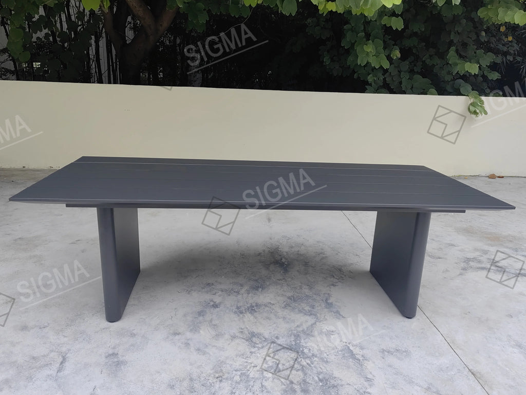Custom Outdoor Dining Table Aluminum Sculptural Alfresco Outdoor Living Australia