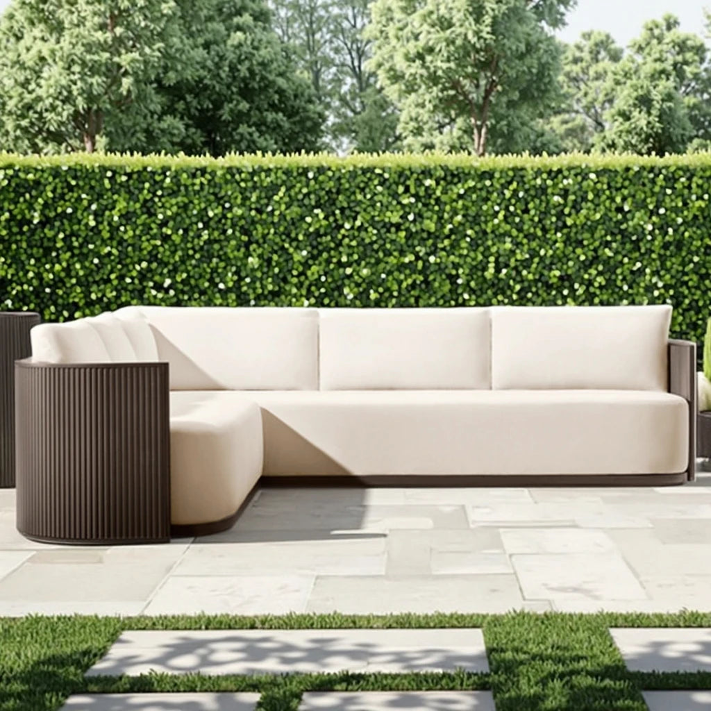L-Shape Sectional Garden Sofa Set Modern Architectural Alfresco Outdoor Living Australia