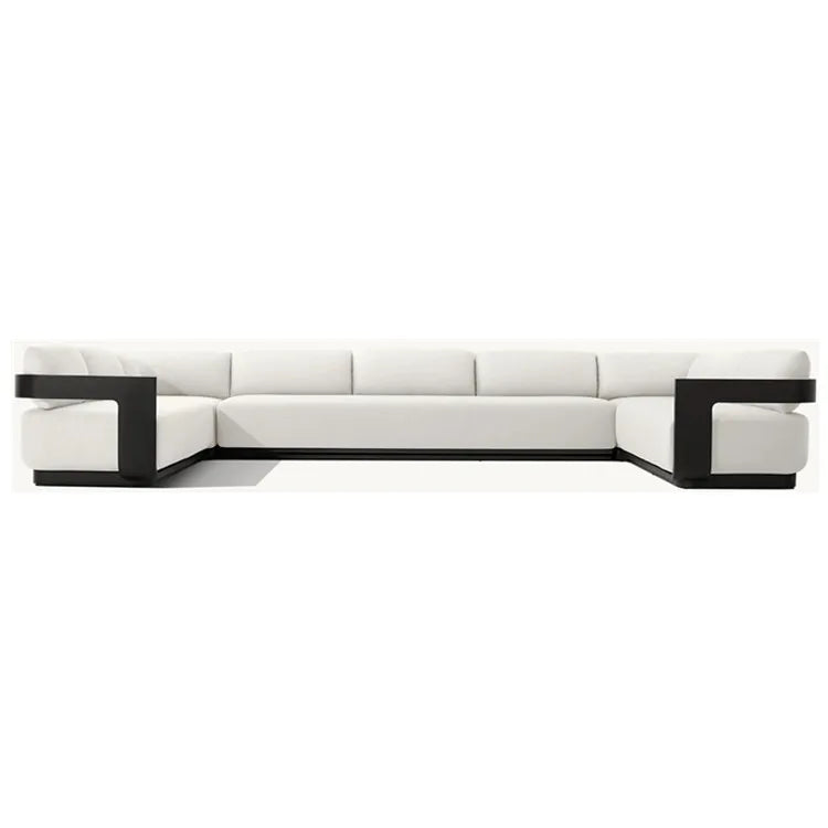 Custom Outdoor Sectional Aluminum Sofa U-Shaped Modular Alfresco Outdoor Living Australia