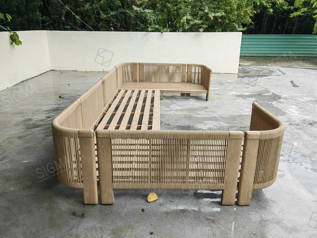 Custom Outdoor Sofa Set Rope Weaving Modern Alfresco Outdoor Living Australia