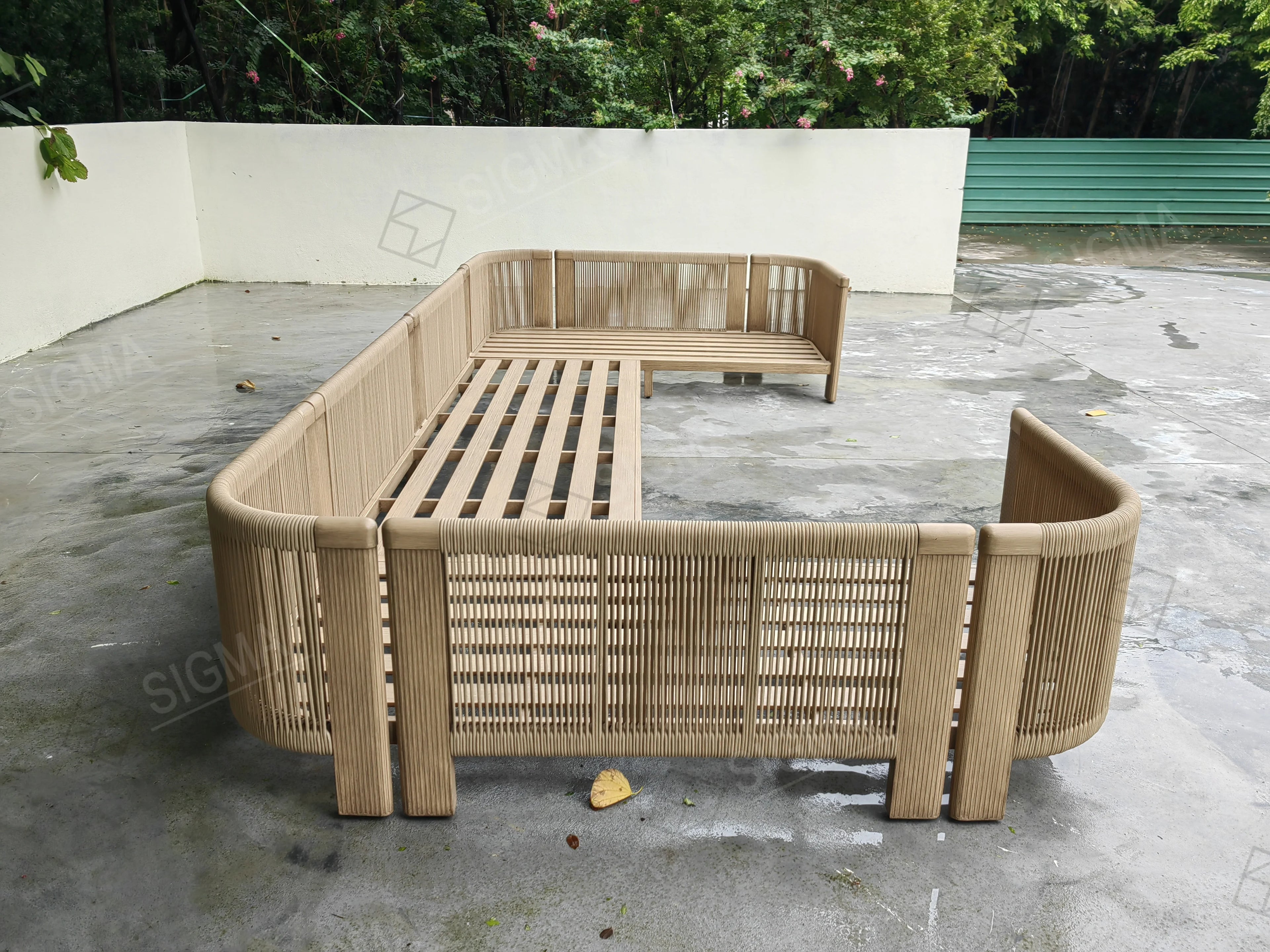 Custom Outdoor Sofa Set Rope Weaving Modern Alfresco Outdoor Living Australia