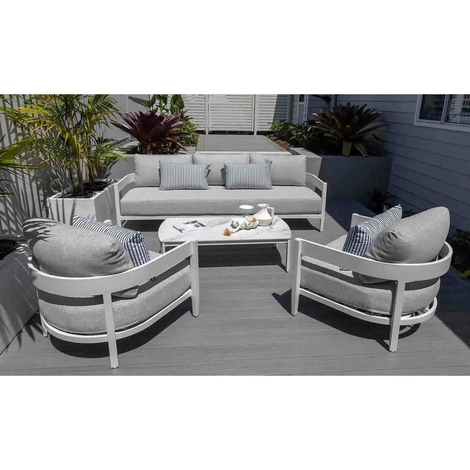 Luxury Aluminium Sofa Set Contemporary All-weather Alfresco Outdoor Living Australia