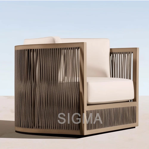 Custom Aluminum Rattan Outdoor Lounge Chair Modern Alfresco Outdoor Living Australia