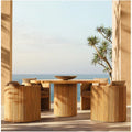 Custom Teak Dining Set 4 Seat Round Alfresco Outdoor Living Australia