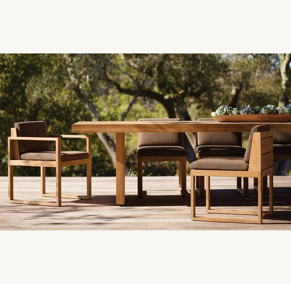 Teak Outdoor Dining Table Solid Wood Alfresco Outdoor Living Australia
