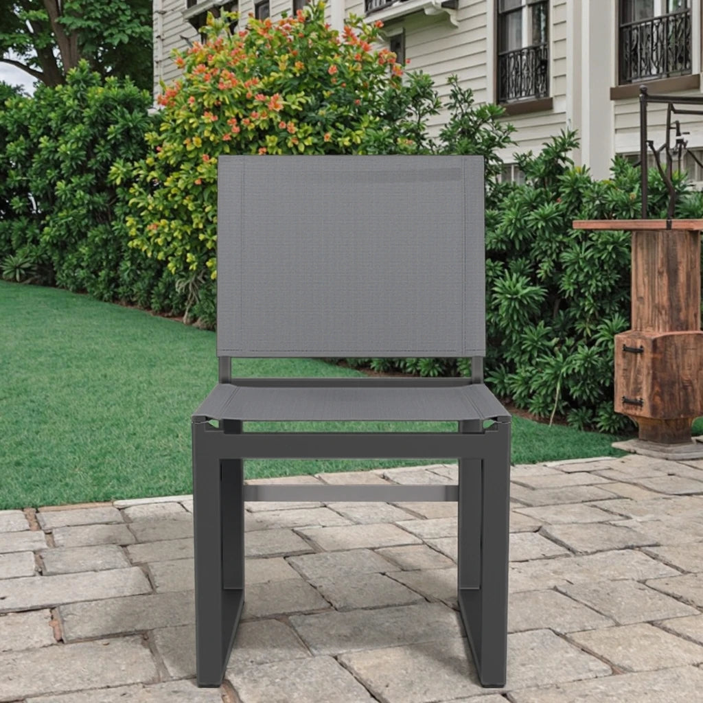 Designer Outdoor Dining Chair Modern Mesh Aluminum Alfresco Outdoor Living Australia