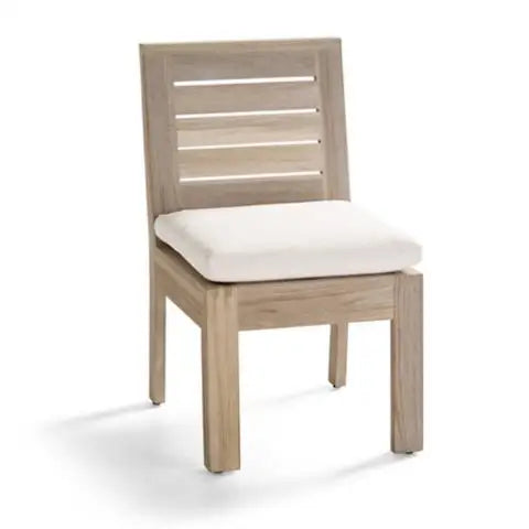 Custom Teak Outdoor Dining Chair Armless Alfresco Outdoor Living Australia