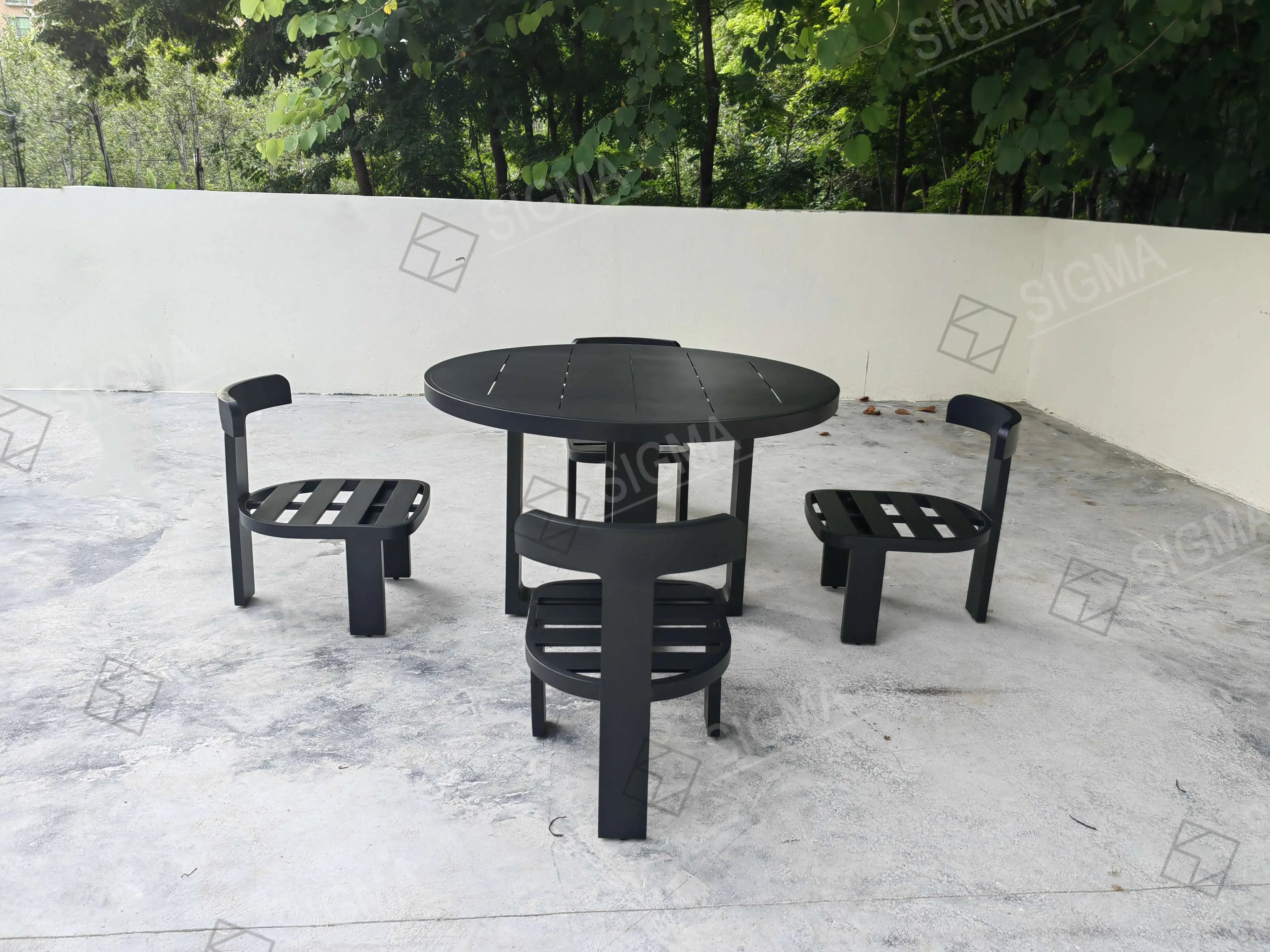 Outdoor Dining Table Set Aluminum 4-Seater Modern Alfresco Outdoor Living Australia