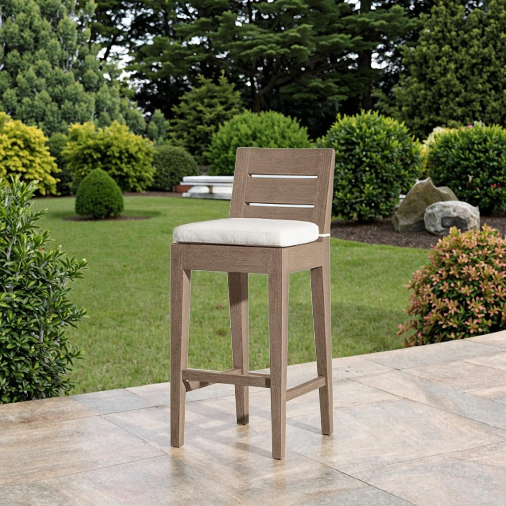 Custom Teak Bar Stool European Bistro Style Alfresco Outdoor Living Australia