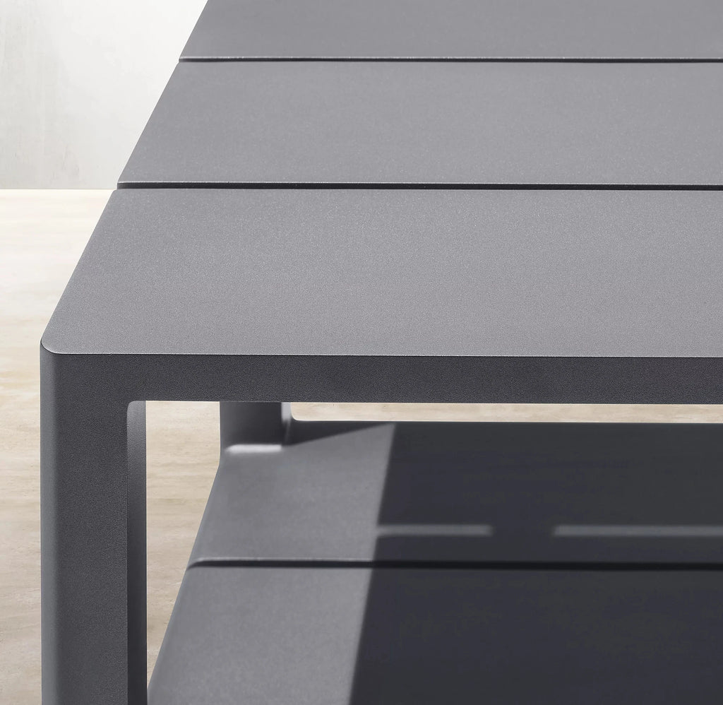 Square Aluminum Side Table Contemporary Custom Alfresco Outdoor Living