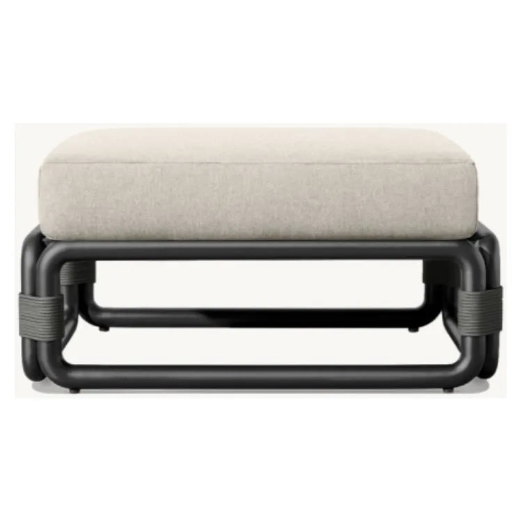 Outdoor Ottoman Stool Handcrafted Rope Weave Architectural - Alfresco Outdoor Living Australia