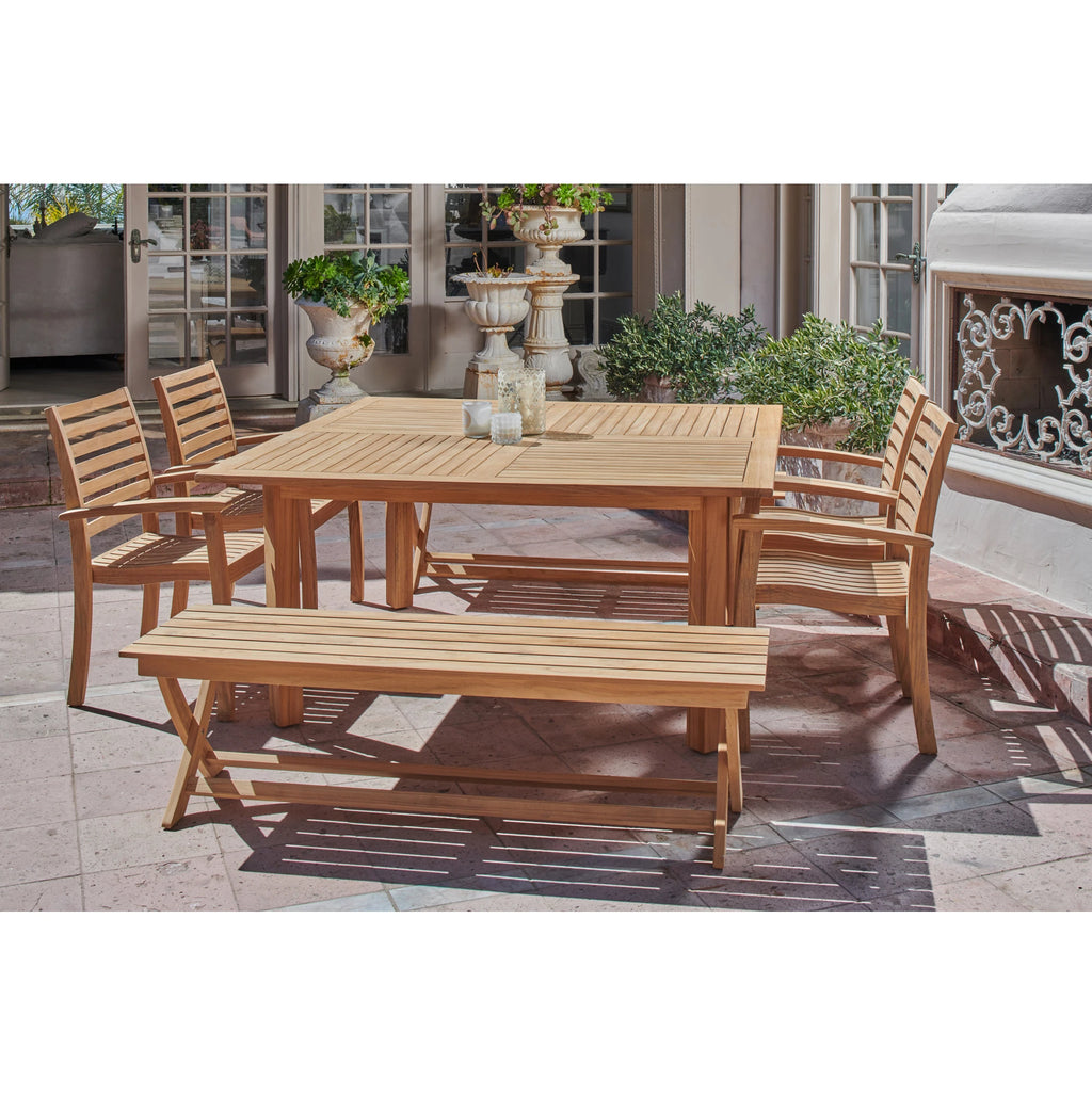 Teak Picnic Table and Chair Set Solid Wood Alfresco Outdoor Living Australia