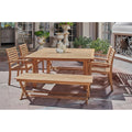 Teak Picnic Table and Chair Set Solid Wood Alfresco Outdoor Living Australia