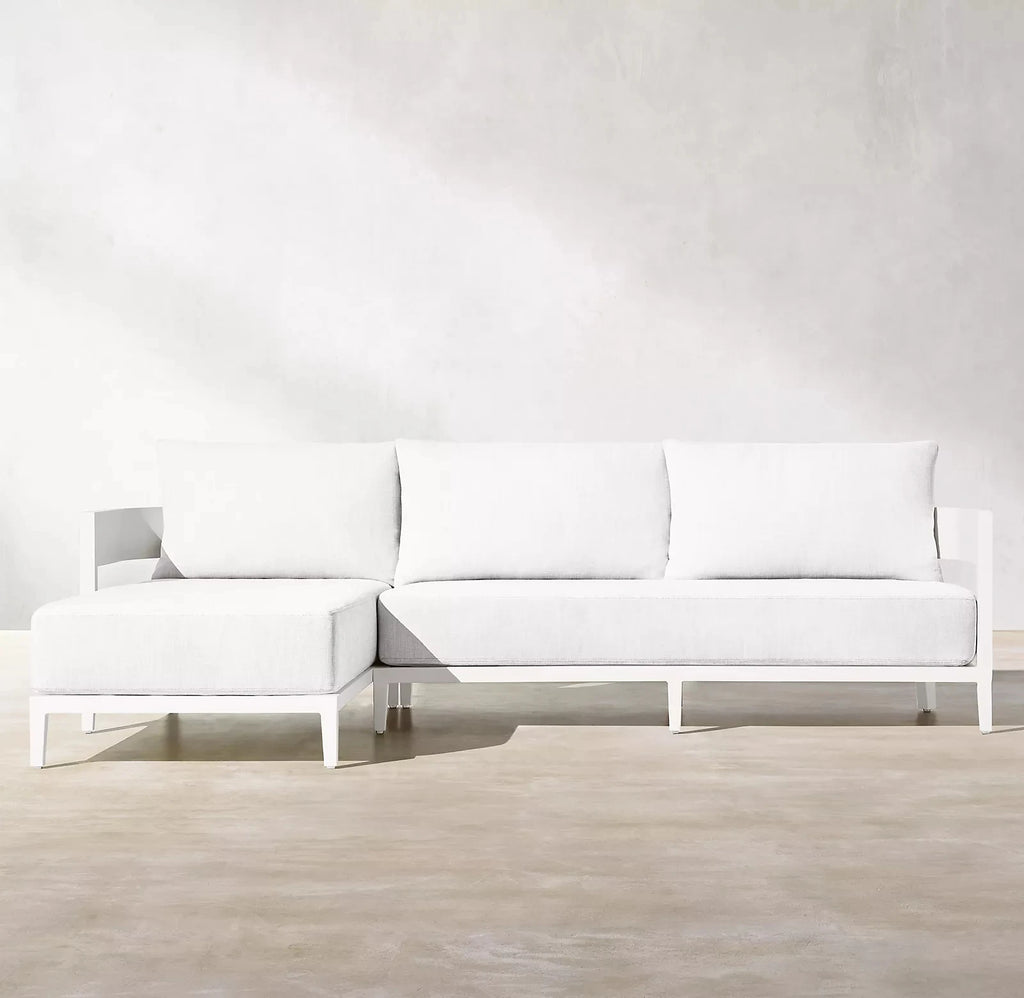 Curved Aluminum Sectional Sofa Contemporary L-Shape Alfresco Outdoor Living Australia