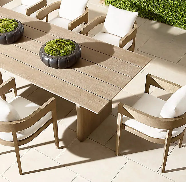 Custom Teak Dining Set Half Moon 8 Seater Alfresco Outdoor Living Australia