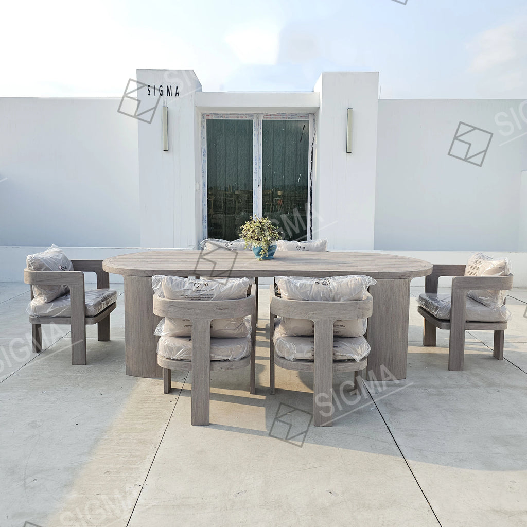Custom Outdoor Dining Set Oval Handcrafted Alfresco Outdoor Living Australia
