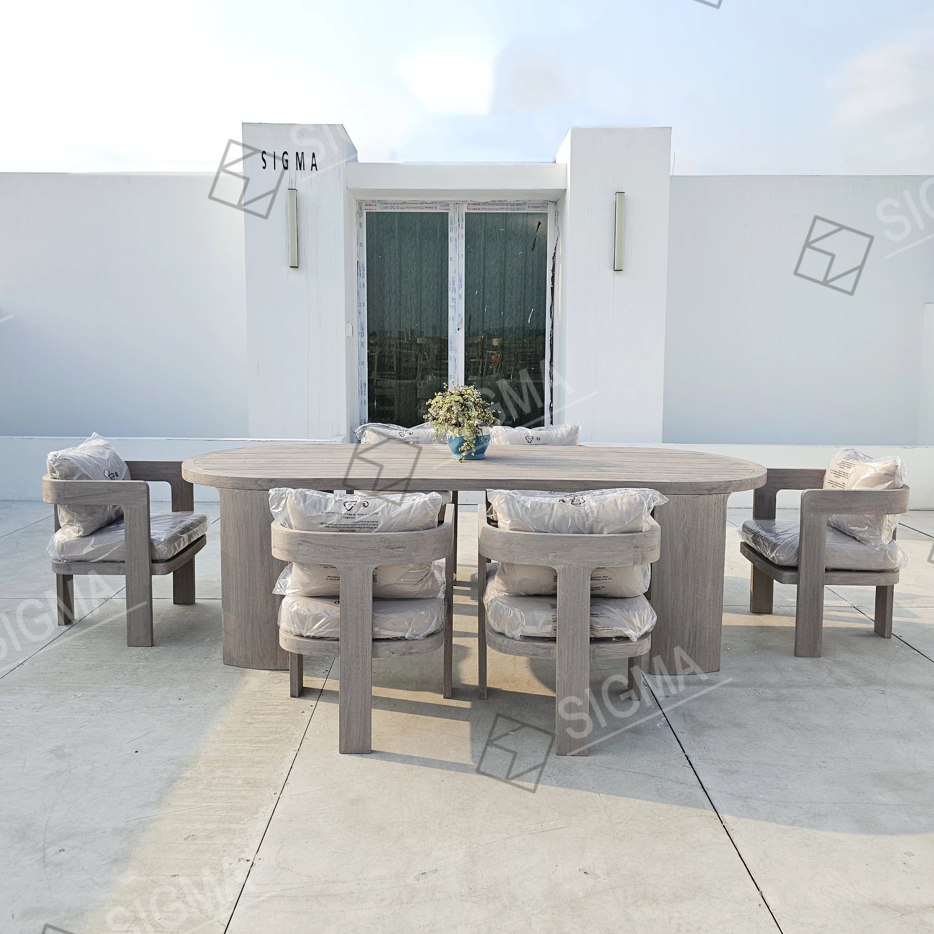 Custom Outdoor Dining Set Oval Handcrafted Alfresco Outdoor Living Australia