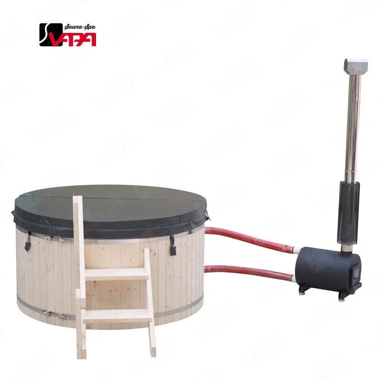 Custom Outdoor Hot Tub Barrel Red Cedar Wood-Fired Alfresco Outdoor Living Australia