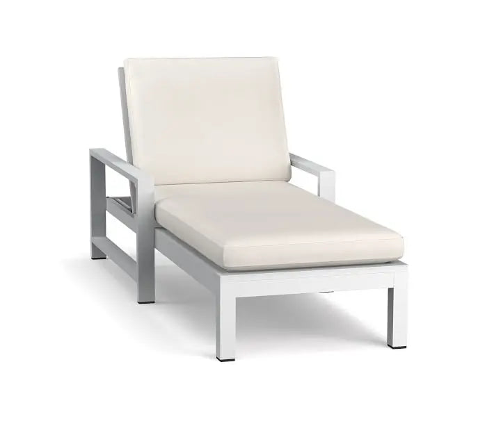 Designer Aluminum Sun Lounger Contemporary White Alfresco Outdoor Living Australia