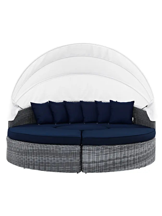 Designer Outdoor Furniture Sectional Daybed Rattan Canopy Alfresco Outdoor Living