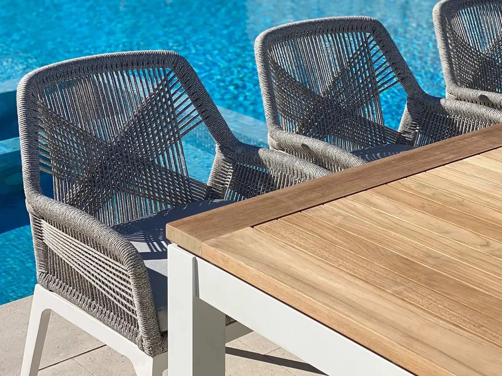 Outdoor Furniture Dining Set Teak and Aluminium Alfresco Outdoor Living