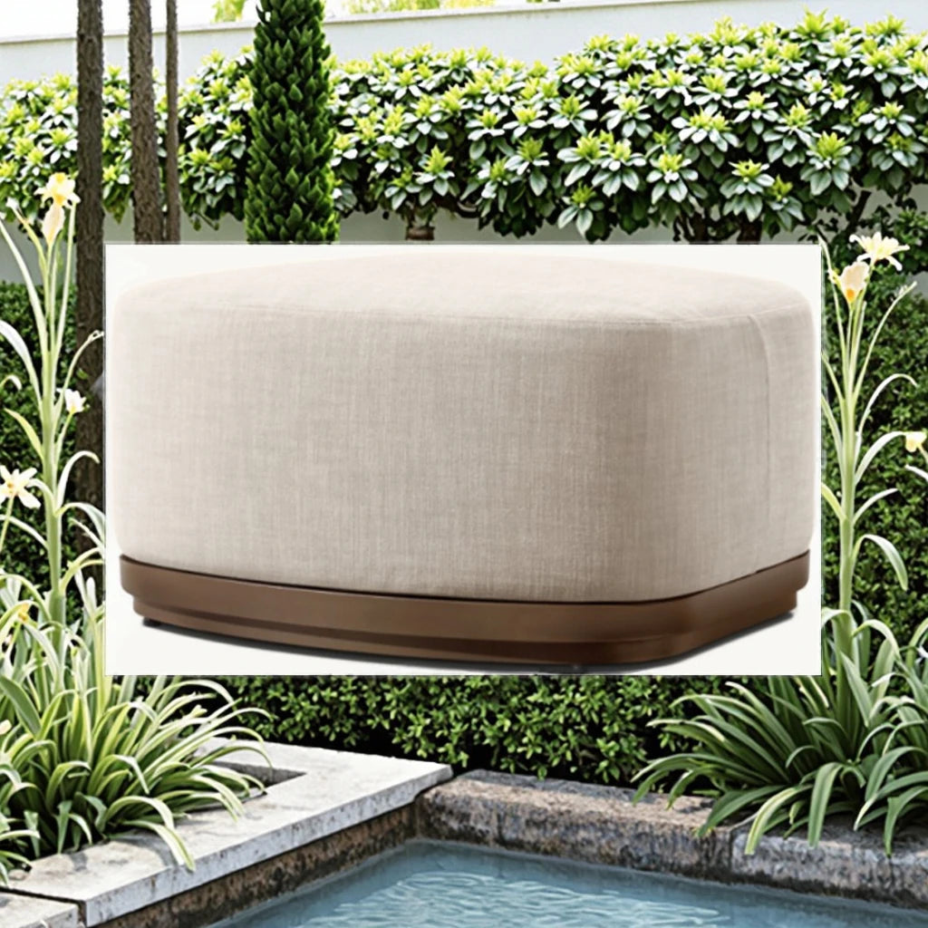 Modern Outdoor Ottoman Footstool Minimalist Alfresco Outdoor Living Australia