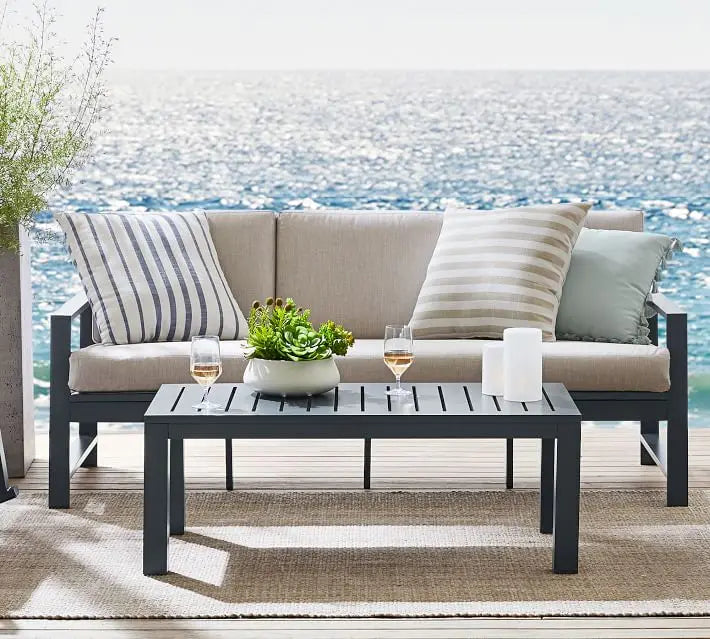 Aluminum Sofa Set Coffee Table & Chair Modern Alfresco Outdoor Living Australia