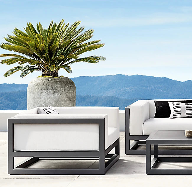 Designer Outdoor Furniture Aluminium Sofa Minimalist Alfresco Outdoor Living Australia